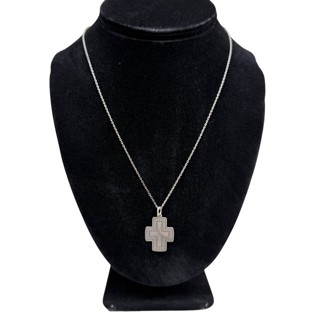 925 Sterling Silver Cross Pendant Necklace Dainty Religious Chain Jewelry 10 in